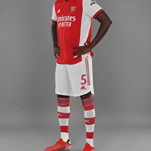 Arsenal First Team: Thomas Partey at Arsenal's 2021-22 Photocall