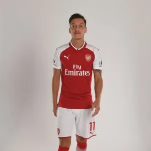 Arsenal Football Club 2017-18 Team: Mesut Ozil at Team Photocall