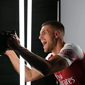 Arsenal Football Club: Aaron Ramsey at 2018/19 Team Photo Call