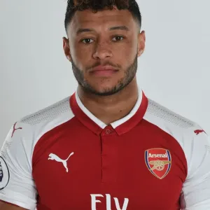 Arsenal Football Club: Alex Oxlade-Chamberlain at 2017-18 First Team Photocall