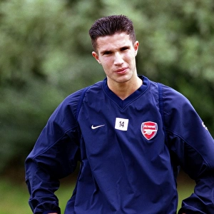 Arsenal Football Club: Robin van Persie in Deep Focus at Training, 2004