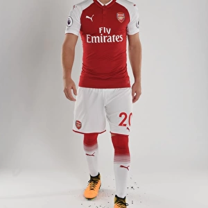 Arsenal Football Club: Shkodran Mustafi at 2017-18 Team Photocall