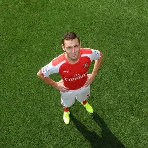 Arsenal Football Club: Thomas Vermaelen at 2014-15 First Team Photocall, Emirates Stadium