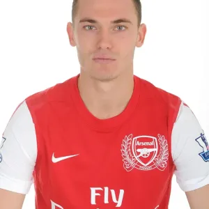 Arsenal Football Club: Thomas Vermaelen at Emirates Stadium Photocall