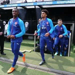 Arsenal Forwards Eddie Nketiah and Reiss Nelson Warm Up Ahead of Newcastle United Clash