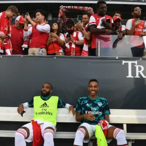 Arsenal Forwards Lacazette and Aubameyang Prepare for Colorado Rapids Clash (2019-20)
