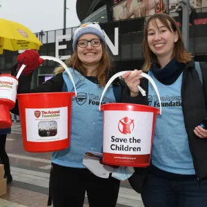 Arsenal Foundation Collects Before Arsenal vs Southampton: Premier League Showdown at Emirates Stadium (December 2021)