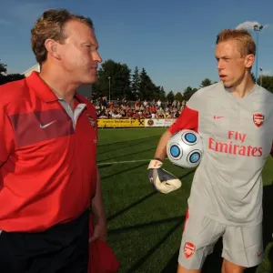 Arsenal goalkeeping coaches Gerry Peyton and Mart Poom