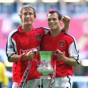 AXA FA Cup Final Print: Ray Parlour and Fredrik Ljungberg Celebrate AXA FA Cup Final Print: Ray Parlour and Fredrik Ljungberg Celebrate