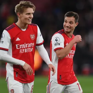 Arsenal: Heartwarming Moment Between Odegaard and Soares After Arsenal vs. Leicester City (2021-22) Arsenal: Heartwarming Moment Between Odegaard and Soares After Arsenal vs. Leicester City (2021-22)