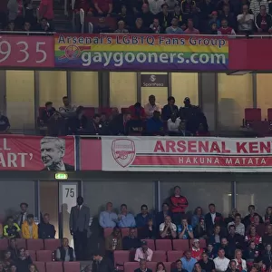 Arsenal Kenya banner. Arsenal 4: 3 Leicester City. Premier League. Emirates Stadium