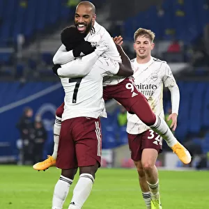 Arsenal: Lacazette and Saka's Jubilant Moment as They Celebrate Goal Against Brighton & Hove Albion, Premier League 2020-21