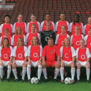 Arsenal Ladies. Arsenal Ladies Team Photo-call. Arsenal Stadium, Highbury, London, 7 / 8 / 2002