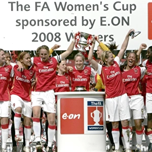 Arsenal Ladies Celebrate FA Cup Victory: Faye White and Jayne Ludlow Triumph Over Leeds United (5/5/08)
