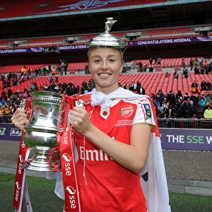 Arsenal Ladies Celebrate FA Cup Victory: Leah Williamson Lifts the Trophy