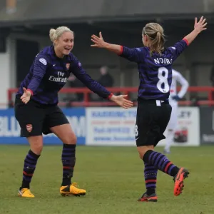 Arsenal Ladies FC Reach UEFA Women's Champions League Semifinals: Jordan Nobbs and Steph Houghton's Goal Celebration Arsenal Ladies FC Reach UEFA Women's Champions League Semifinals: Jordan Nobbs and Steph Houghton's Goal Celebration
