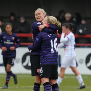 Arsenal Ladies FC Triumph: Kim Little and Steph Houghton Celebrate Goals in UEFA Women's Champions League Quarters Arsenal Ladies FC Triumph: Kim Little and Steph Houghton Celebrate Goals in UEFA Women's Champions League Quarters