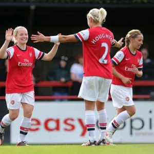 Arsenal Ladies FC vs Barcelona: Kim Little and Steph Houghton Celebrate Goal in UEFA Women's Champions League Arsenal Ladies FC vs Barcelona: Kim Little and Steph Houghton Celebrate Goal in UEFA Women's Champions League