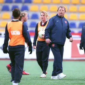 Arsenal Ladies Manager Vic Akers Leading Training Session during UEFA Cup at Gammlivallen, Umea (2007) Arsenal Ladies Manager Vic Akers Leading Training Session during UEFA Cup at Gammlivallen, Umea (2007)