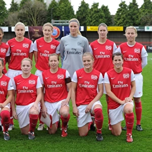 Arsenal Ladies team. Arsenal Ladies 5: 1 Rayo Vallecano. Womens UEFA Champions League