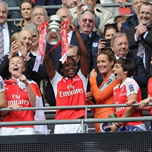 Arsenal Ladies Triumph in FA Cup Final: Danielle Carter's Victory Celebration