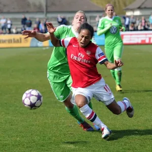 Arsenal Ladies vs. VfL Wolfsburg: Rachel Yankey Fouls by Luisa Wensing in UEFA Women's Champions League Semi-Final