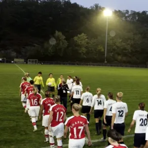Arsenal Ladies walk out before the match Arsenal Ladies walk out before the match