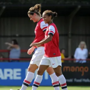 Arsenal Ladies: Yankey and Beattie's Goal Celebration in FA WSL Match