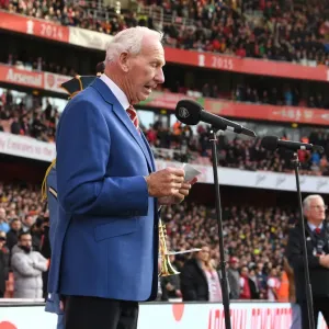 Arsenal Legend Bob Wilson Reads Before Arsenal vs. Watford (Premier League 2021-22) Arsenal Legend Bob Wilson Reads Before Arsenal vs. Watford (Premier League 2021-22)