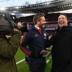 Arsenal Legends: David Seaman Interviewed at Half Time during Arsenal vs Sheffield United, Premier League 2019-20