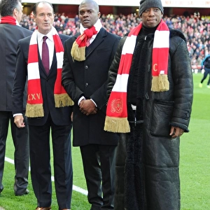 Arsenal Legends Reunited: George Graham, Paul Davis, and Ian Wright at Arsenal vs. Everton (2011-12)