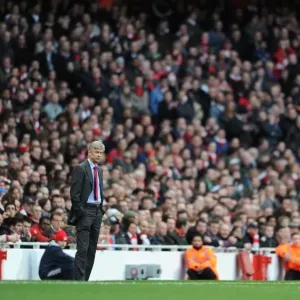 Arsenal manager Arsene Wenger. Arsenal 2: 0 West Ham United, Barclays Premeir League