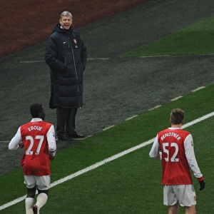 Arsenal manager Arsene Wenger. Arsenal 5: 0 Leyton Orient, FA Cup Fifth Round Replay