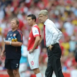 Arsenal manager Arsene Wenger. Arsenal 6: 0 Blackpool, Barclays Premier League