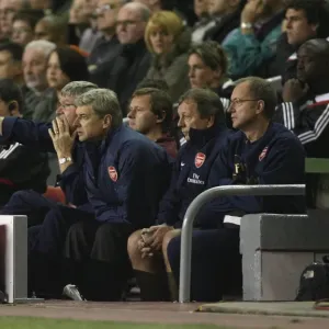 Arsenal manager Arsene Wenger with assistant Pat Rice Arsenal manager Arsene Wenger with assistant Pat Rice