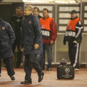 Arsenal manager Arsene Wenger and assistant Pat Rice