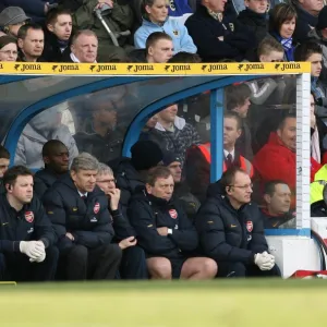 Arsenal manager Arsene Wenger on the bench during the match