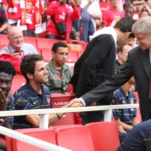 Arsenal manager Arsene Wenger with Cesc Fabregas