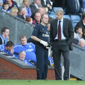 Arsenal manager Arsene Wenger with club doctor Ian Beasley Arsenal manager Arsene Wenger with club doctor Ian Beasley