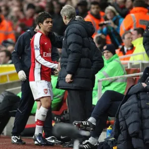 Arsenal manager Arsene Wenger and Eduardo Arsenal manager Arsene Wenger and Eduardo