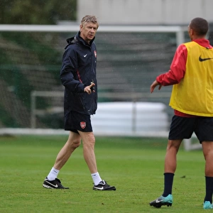 Arsenal manager Arsene Wenger with Kieran Gibbs. Arsenal Training Camp