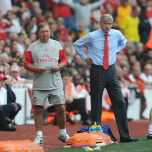 Arsenal Manager Arsene Wenger Print with Kit Manager Vic Akers