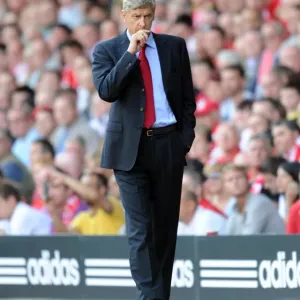 Arsenal manager Arsene Wenger. Liverpool 1: 1 Arsenal, Barclays Premier League
