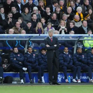 Arsenal manager Arsene Wenger during the match. Hull City 1: 2 Arsenal, Barclays Premier League Arsenal manager Arsene Wenger during the match. Hull City 1: 2 Arsenal, Barclays Premier League