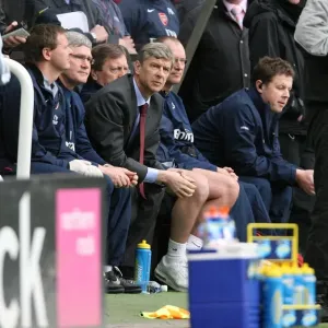 Arsenal manager Arsene Wenger during the match Arsenal manager Arsene Wenger during the match
