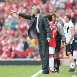Arsenal manager Arsene Wenger during the match Arsenal manager Arsene Wenger during the match