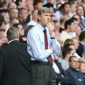 Arsenal manager Arsene Wenger during the match Arsenal manager Arsene Wenger during the match
