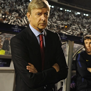 Arsenal manager Arsene Wenger. Partizan Belgrade 1: 3 Arsenal. UEFA Champions League