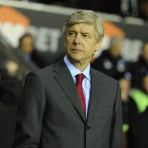 Arsenal manager Arsene Wenger. Wigan Athletic 2: 2 Arsenal, DW Stadium, Wigan, 29 / 12 / 2010