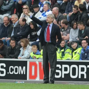 Arsenal manager Arsene Wenger. Wigan Athletic 3: 2 Arsenal, FA Barclays Premier League